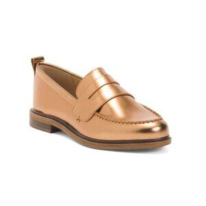 KELSI DAGGER Cognac Leather Lens Loafers